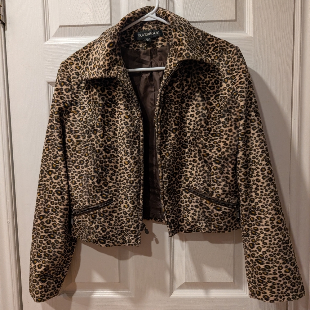 Braebrook Smart Animal Print Teddy Jacket
